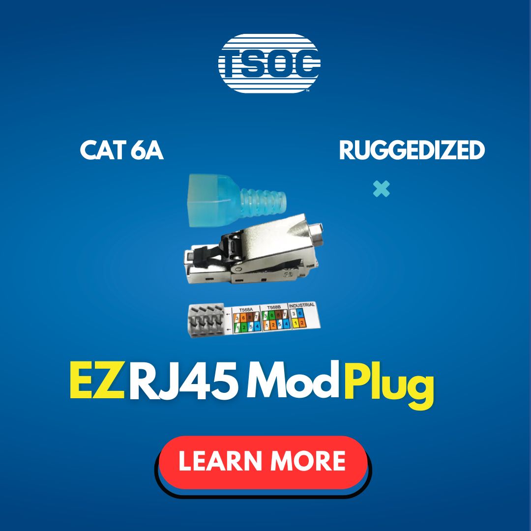 CAT 6A 8P8C EZ RJ45 SHIELDED SOLID MOD PLUG FOR LARGER OD WIRE